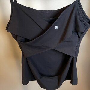 lululemon Align Cross Back Cami Waist Length Tank Top Black size 8